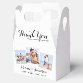 Persoonlijke 3 Foto Pas getrouwd Wedding Hartelijk Bedankdoosjes (Geopend)