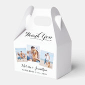 Persoonlijke 3 Foto Pas getrouwd Wedding Hartelijk Bedankdoosjes (Voorkant Zijde)