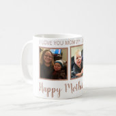 persoonlijke 3 FOTO ROOS GOLD moederdag mok (Voorkant links)