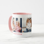 Persoonlijke 3-foto's 'Beste mama ooit' Mok (Voorkant links)