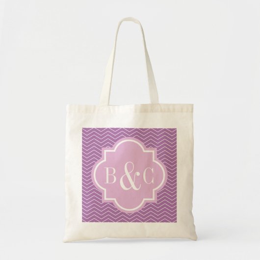 Persoonlijke 3-letter monogram trouw tas (Voorkant)