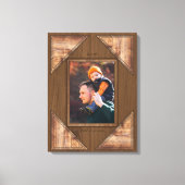 Persoonlijke 3D houten lijst met rustieke structuu Canvas Afdruk (Voorkant)