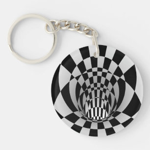 Persoonlijke 3D optische illusie acrylen sleutelha Sleutelhanger