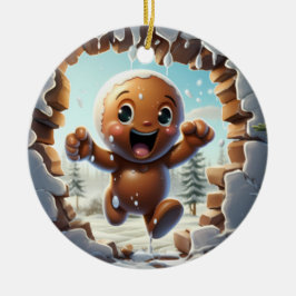 Persoonlijke 3D peperkoek man Keramisch Ornament