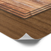 Persoonlijke 3D Rustieke Houten Patroonlijst Poster (Hoek)
