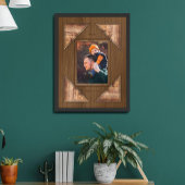Persoonlijke 3D Rustieke Houten Patroonlijst Poster