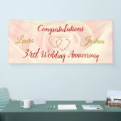 Persoonlijke 3e trouwdag banner (Beurs)