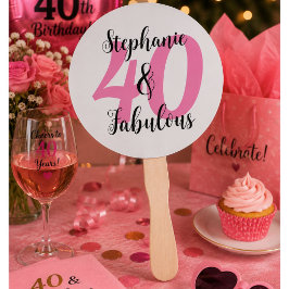 Persoonlijke 40 & Fabulous Verjaardag Handwaaier
