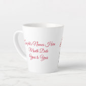 Persoonlijke 40e Jubileum cadeaus, latte Mok (Linkerhoek)