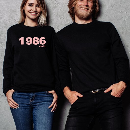 Persoonlijke 40e leuke typografie trui op maat