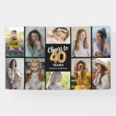 Persoonlijke 40e verjaardag foto collage banner (Horizontaal)