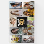 Persoonlijke 40e verjaardag foto collage banner (Verticaal)