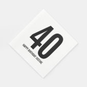 Persoonlijke 40ste verjaardag servetten (Hoek)