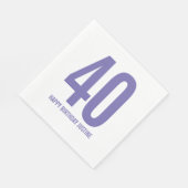 Persoonlijke 40ste verjaardag servetten (Hoek)