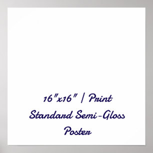 Persoonlijke 40x40 cm standaard halfglans poster