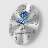Persoonlijke 45e weddenschap-Jubilea Gifts, klok (Hoek)