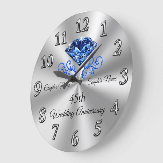 Persoonlijke 45e weddenschap-Jubilea Gifts, klok (Hoek)