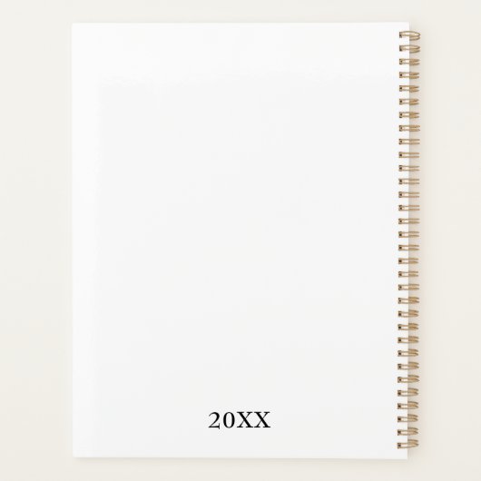 Persoonlijke 4-beelds gedateerde trouw planner (Achterkant)