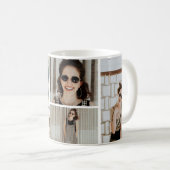 Persoonlijke 4 Foto Collage Girls Name Koffiemok (Voorkant rechts)