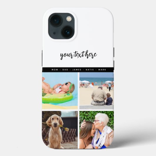 Persoonlijke 4 foto-liefdesherinneringen voor de f Case-Mate iPhone case (Achterkant)