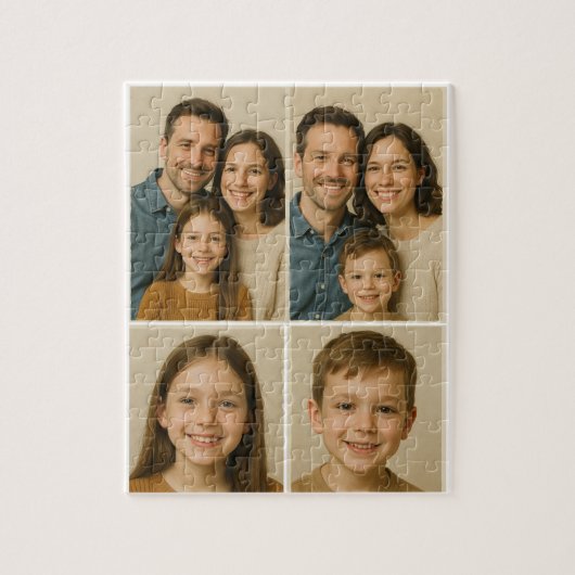 Persoonlijke 4 foto puzzel - Vaderdag cadeau (Verticaal)