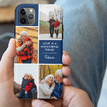 Persoonlijke 4 fotoliefhebbers zijn geweldig Case-Mate iPhone case<br><div class="desc">De gepersonaliseerde case van de Telefoon voor iphone 11 pro max en vele andere modellen. Het ontwerp is voorzien van een aangepaste fotocollage met vier van uw favoriete foto's, jouw naam en de tekst "Liefde is geweldig". Het fotomalplaatje is opstelling klaar voor u om uw foto's toe te voegen, die...</div>