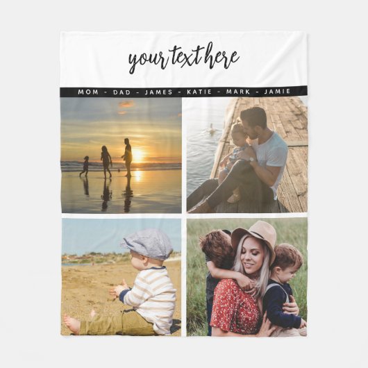 Persoonlijke 4 herinneringen aan de fotoserie fleece deken (Voorkant)