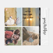 Persoonlijke 4 herinneringen aan de fotoserie fleece deken (Voorkant (Horizontaal))