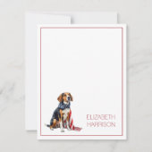 Persoonlijke 4 juli-patriottische jachthond notitiekaartje (Voorkant)