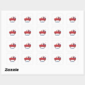 Persoonlijke 4 juli pick-upstickers vierkante sticker (Vel)