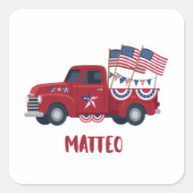 Persoonlijke 4 juli pick-uptruckstickers