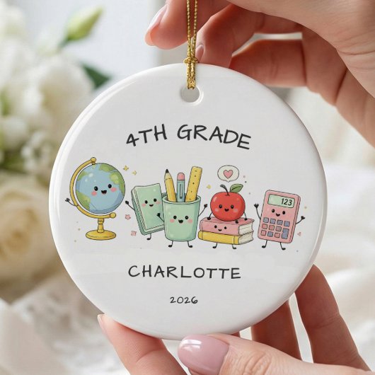 Persoonlijke 4e klas meisje keramisch ornament