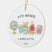 Persoonlijke 4e klas meisje keramisch ornament (Links)
