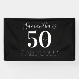 Persoonlijke 50 en fantastische zwarte Witte Dag Spandoek