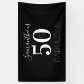 Persoonlijke 50 en fantastische zwarte Witte Dag Spandoek (Verticaal)