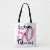 Persoonlijke 50 & Fabulous Verjaardags Tas (Voorkant)