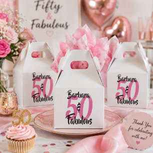 Persoonlijke 50 & Fabulous verjaardagsfavorietendo Bedankdoosjes