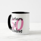 Persoonlijke 50 & Fabulous Verjaardagsmok Mok (Voorkant links)