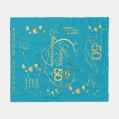 Persoonlijke 50e bruiloft Jubileum mijlpaal F Fleece Deken (Voorkant (Horizontaal))