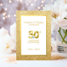 Persoonlijke 50e gouden huwelijksjubileum