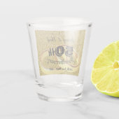 Persoonlijke 50e gouden huwelijksverjaardag shot glas (Achterkant)