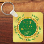 Persoonlijke, 50e reünie-gunsten, wijzigingsKLEURE Sleutelhanger (Voorkant)