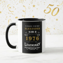Persoonlijke 50e verjaardag Geboren 1976 Vintage Z