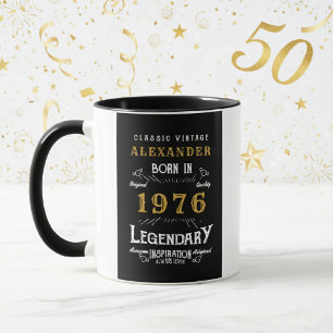 Persoonlijke 50e verjaardag Geboren 1976 Vintage Z Mok