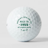 Persoonlijke 50e verjaardag golfballen (Voorkant)