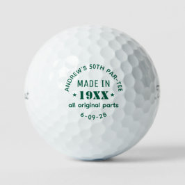 Persoonlijke 50e verjaardag golfballen