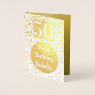 Persoonlijke 50e verjaardag gouden kaart