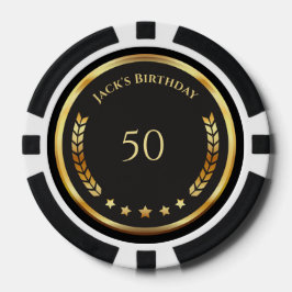 Persoonlijke 50e Verjaardag Pokerfiches Poker Chips