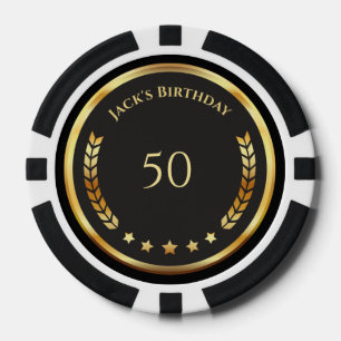Persoonlijke 50e Verjaardag Pokerfiches Poker Chips