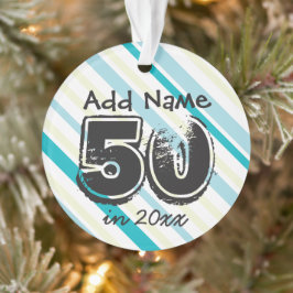 Persoonlijke 50e verjaardag van de feestdag ornament